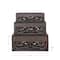 Hello Honey® Espresso Carved Reclaimed & Mango Wood Nesting Boxes Set